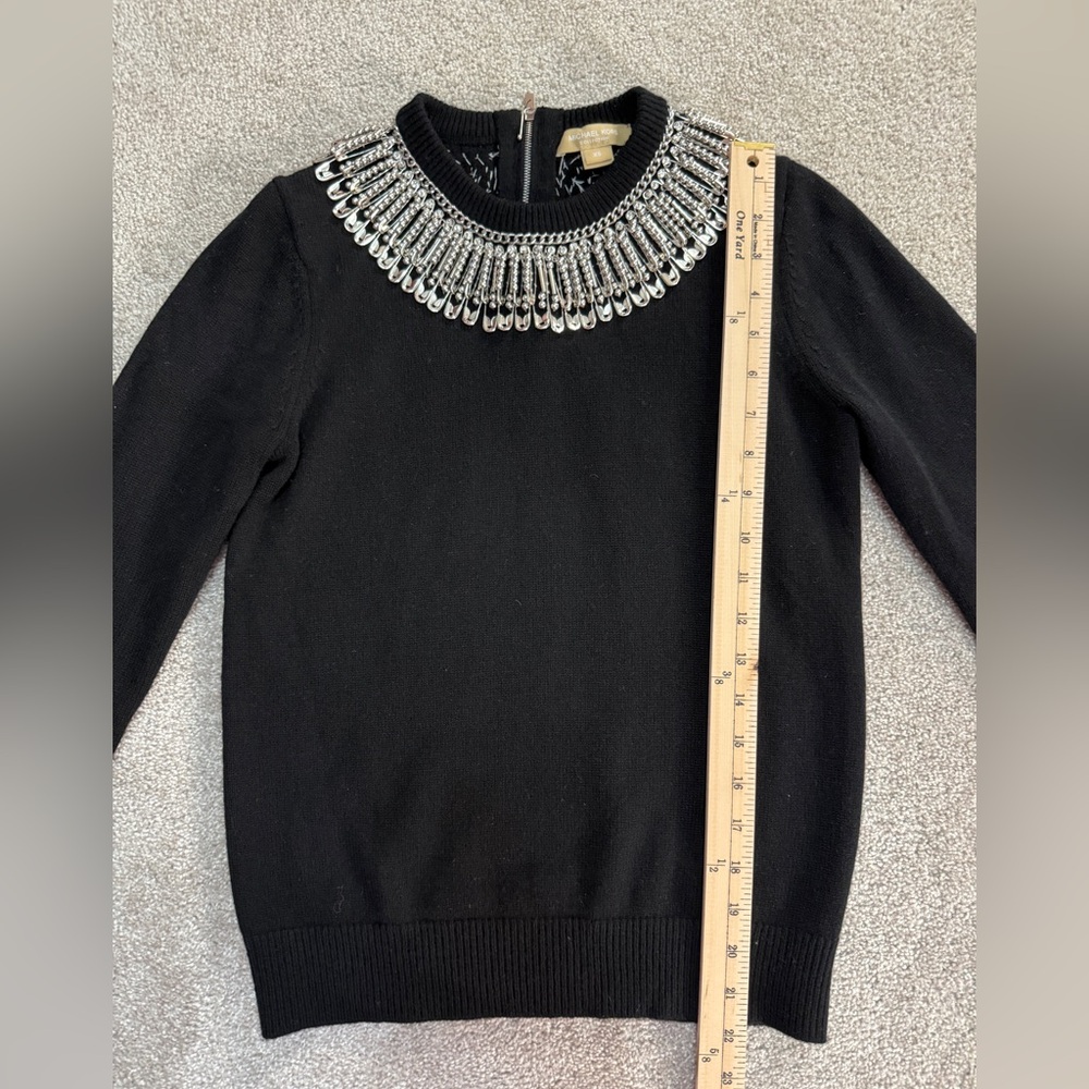 Michael Kors Collection - Stunning Beaded Chainlink Cashmere Sweater - size XS - Picture 5 of 12